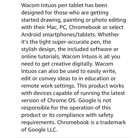 Wacom Small Graphics Drawing Tablet Chromebook Mac Android & Windows - Picture 12 of 12